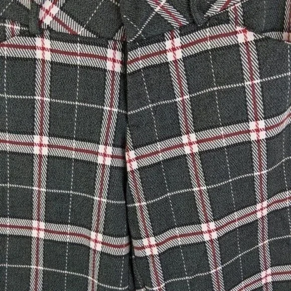 I. ❤️ U. I Heart U Grey Red Cream Plaid Dress Pants Slacks Women's Juniors 1 - Picture 3 of 4